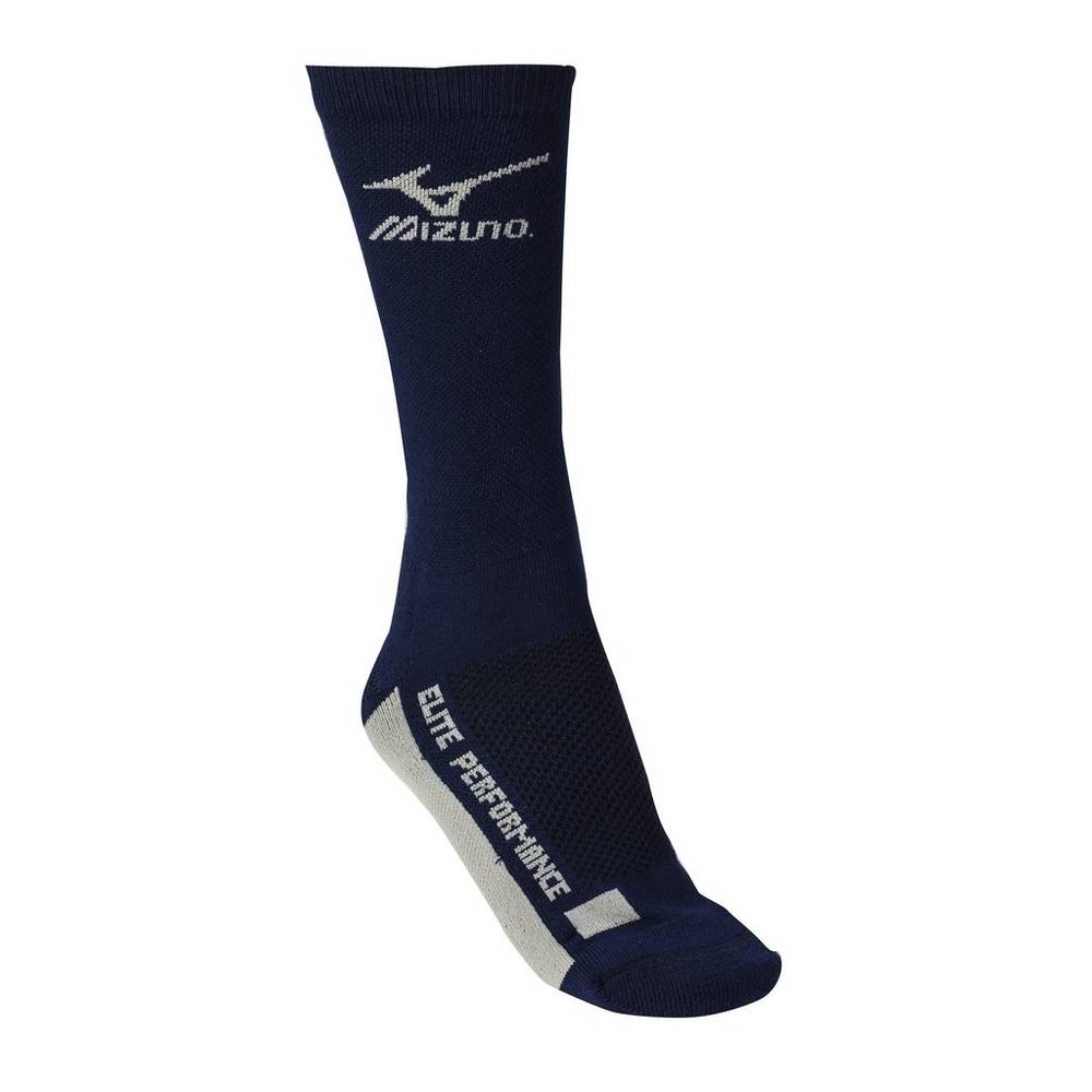 Meias Mizuno Voleibol Crew - Homem - Azul Marinho/Cinzentas - QPOGC3796